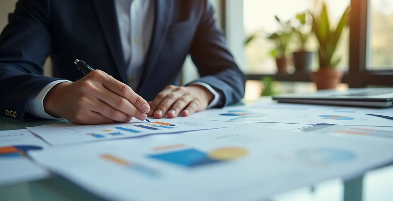 Vérification de documents de conformité transport sur bureau professionnel