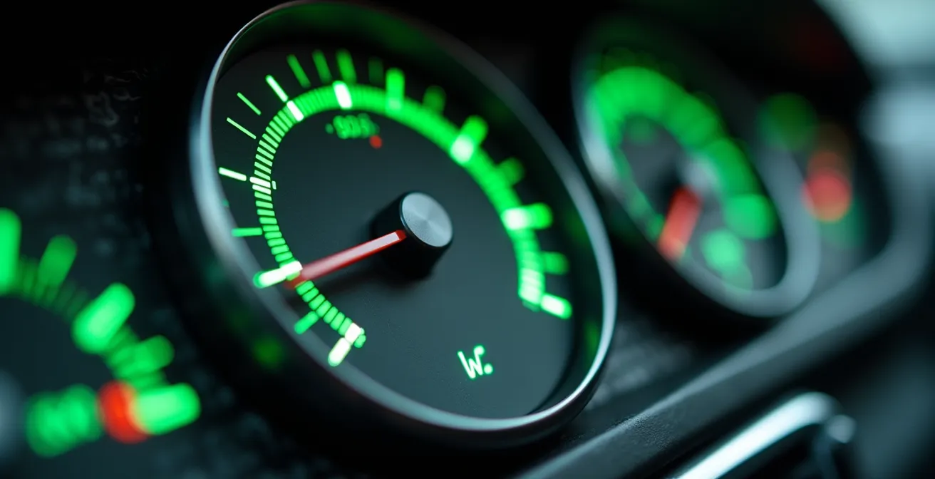 Tableau de bord analytique montrant les indicateurs de performance CO2 d'une flotte de véhicules