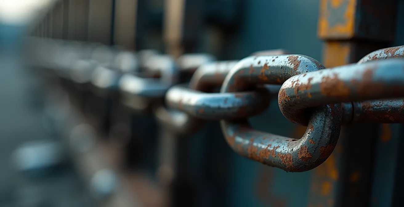 Visualisation macro d'une chaîne logistique mondiale montrant les interdépendances et points de vulnérabilité