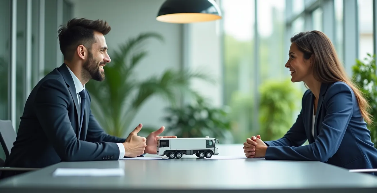 Réunion de négociation commerciale sur les tarifs de transport durable