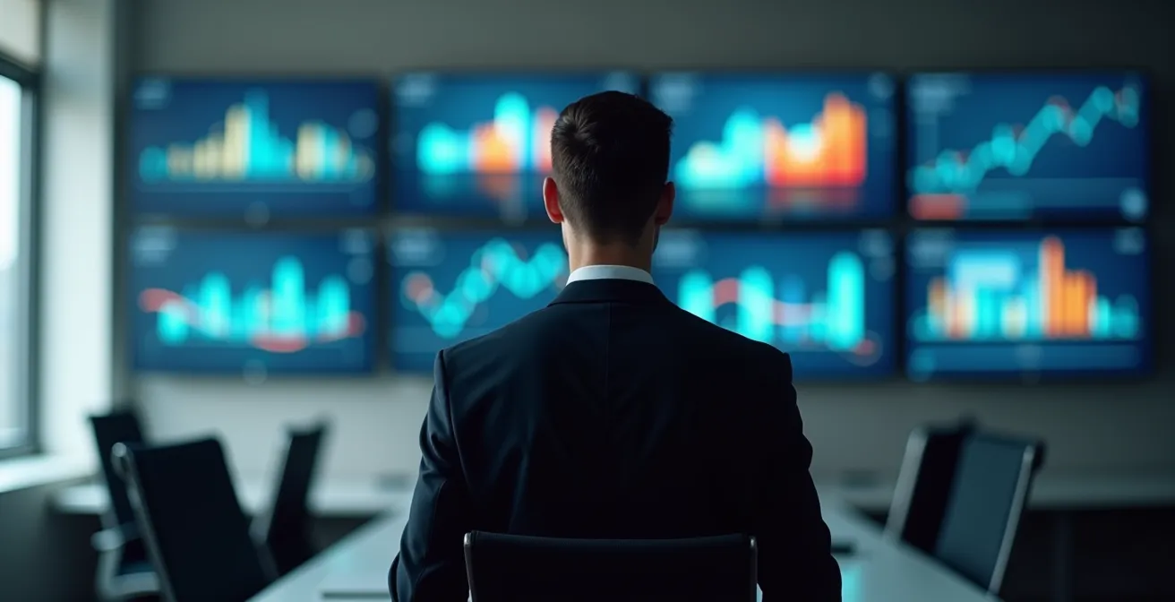 Interface de pilotage centralisé des indicateurs de conformité sur écran géant