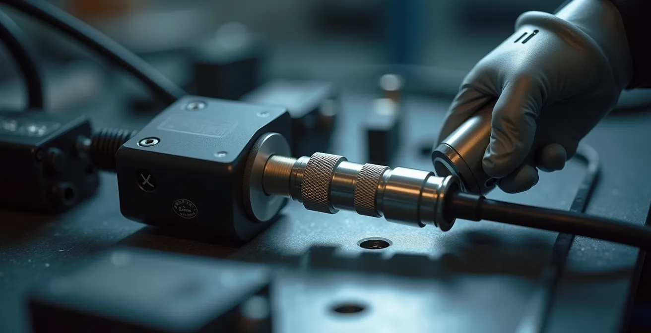 Installation d'un tachygraphe intelligent dans un camion en atelier spécialisé